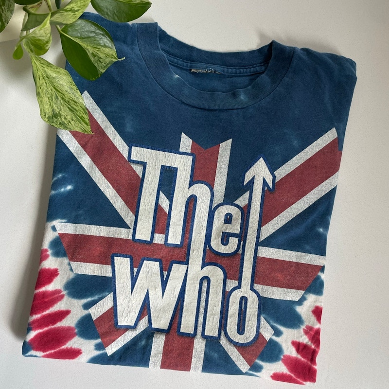 90s Liquid Blue The Who Long Live Rock Tie Dye T-Shirt