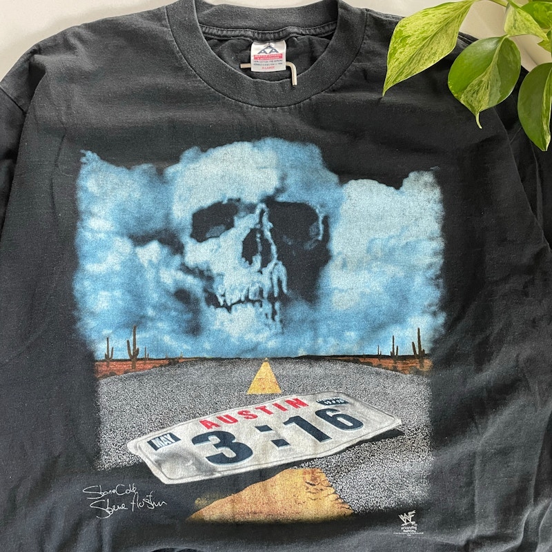 1996 WWF Stone Cold Steve Austin 3:16 T-Shirt Black