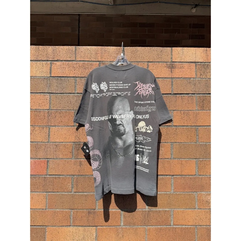 Darc Sport x WWE Stone Cold Oversized Tee Wolf Gray