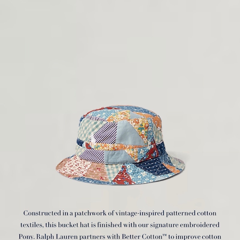 Polo Ralph Lauren Patchwork Bucket Hat Blue