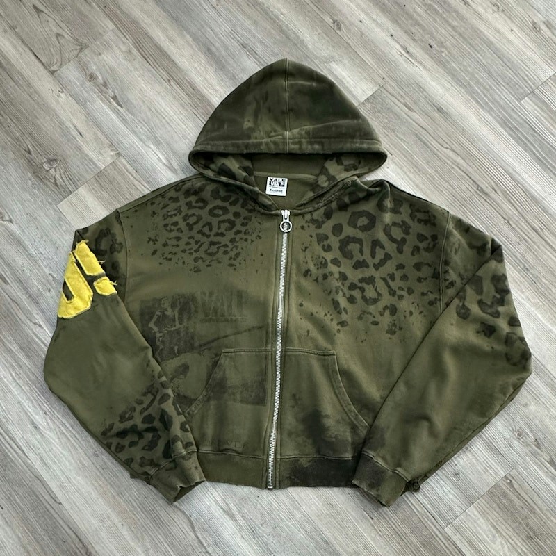 Vale Forever Camo Terrain Zip Up Hoodie Green