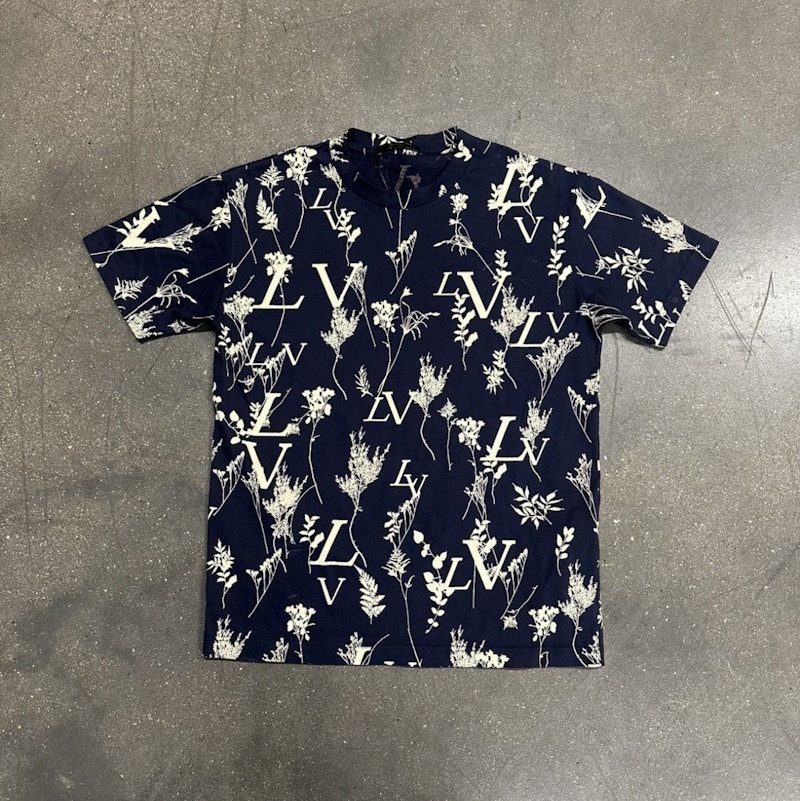 Louis Vuitton LV Leaf Discharge T-Shirt Navy