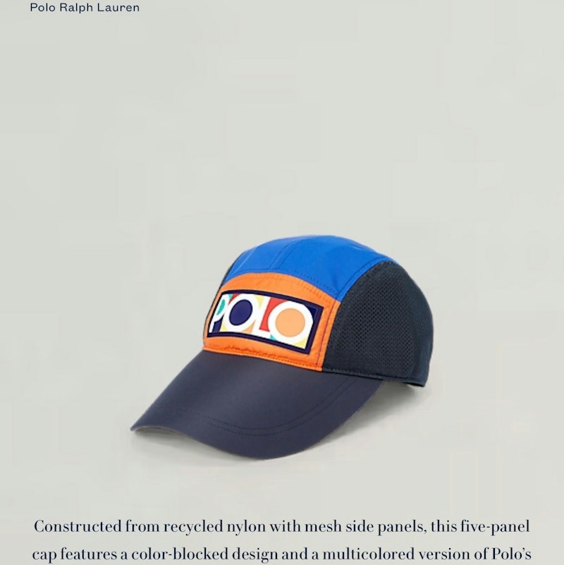 Polo Ralph Lauren Logo Patch Color-Blocked Five-Panel Cap Multi