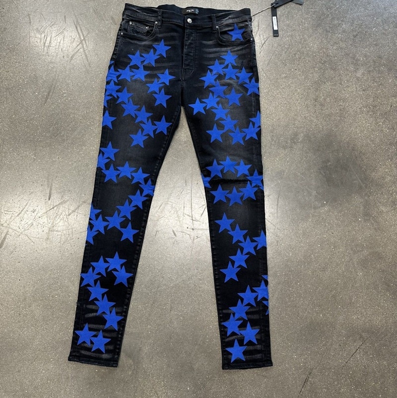 Amiri Chemist Star patch Jean Aged Black blue
