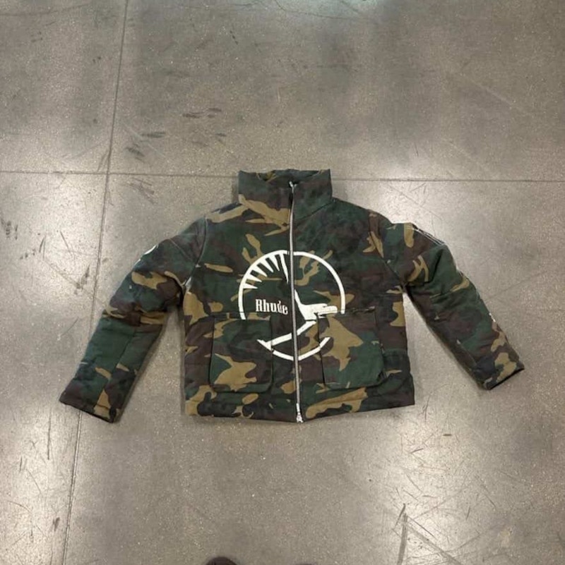 Rhude Puffer Coat Camo
