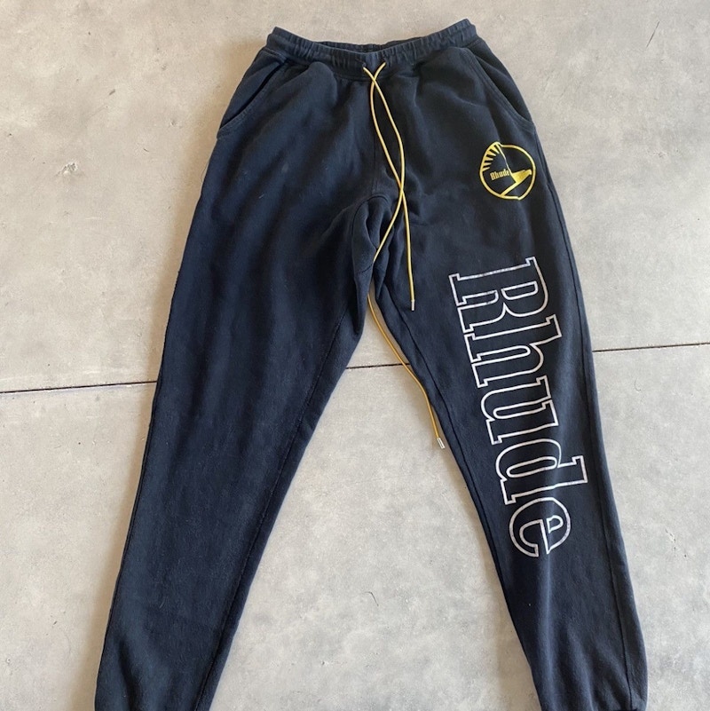 Rhude Racing logo Sweatpants Black