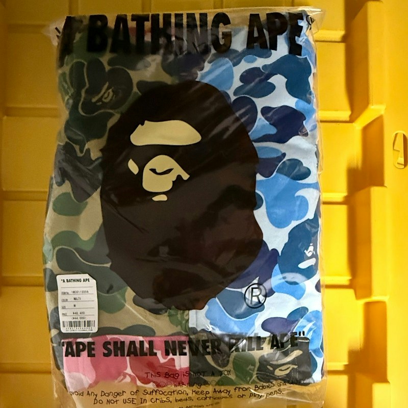 A Bathing Ape Multi-Color Camo Shark Full Zip Hoodie