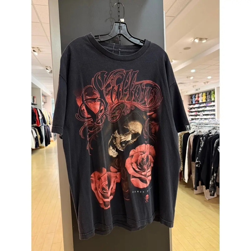 Sullen Art Collective Damon Conklin Skull Rose T-Shirt Black