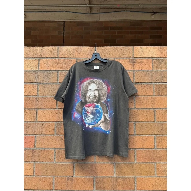 Jerry Garcia World Globe Sessions T-Shirt Black