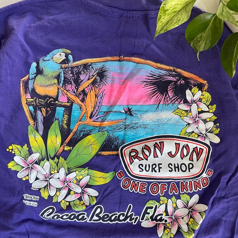 90s Hanes Ron Jon Surf Shop T-Shirt Purple