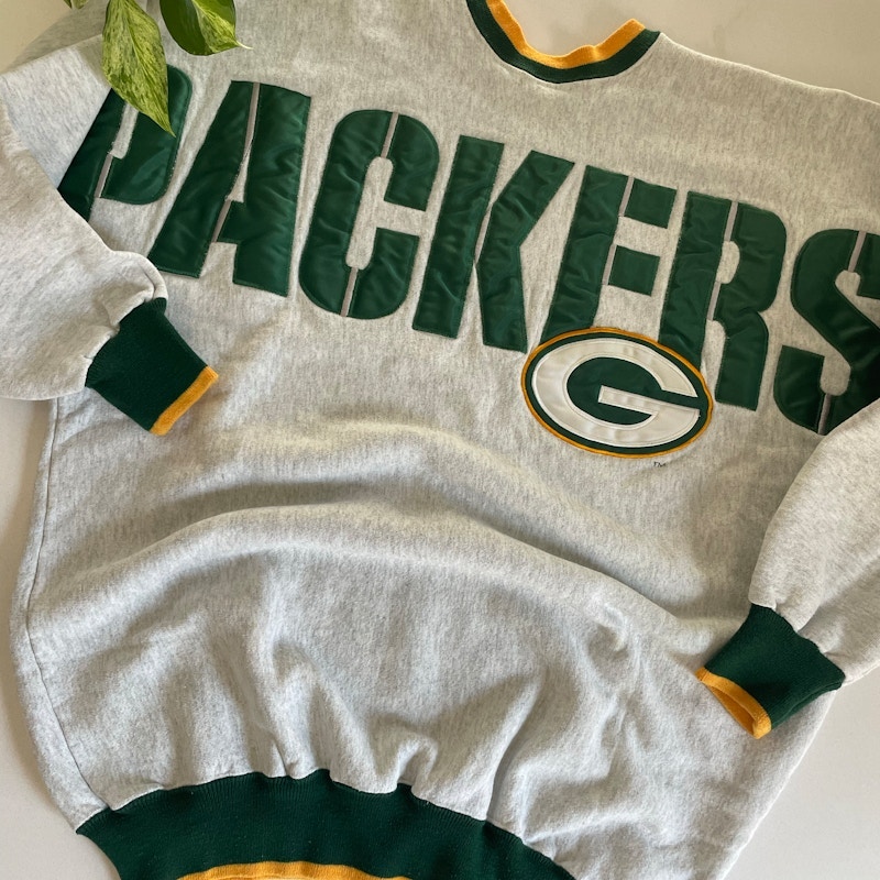 90s Legends Athletic Green Bay Packers Sweatshirt Grey