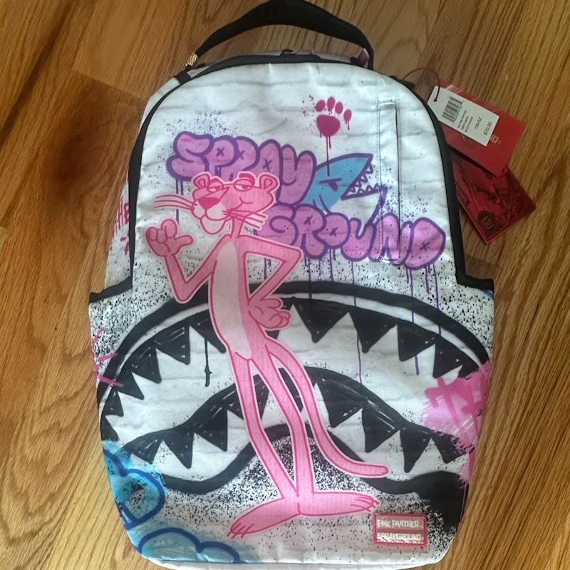 Sprayground Pink Panther Painting Sharkmouth Backpack