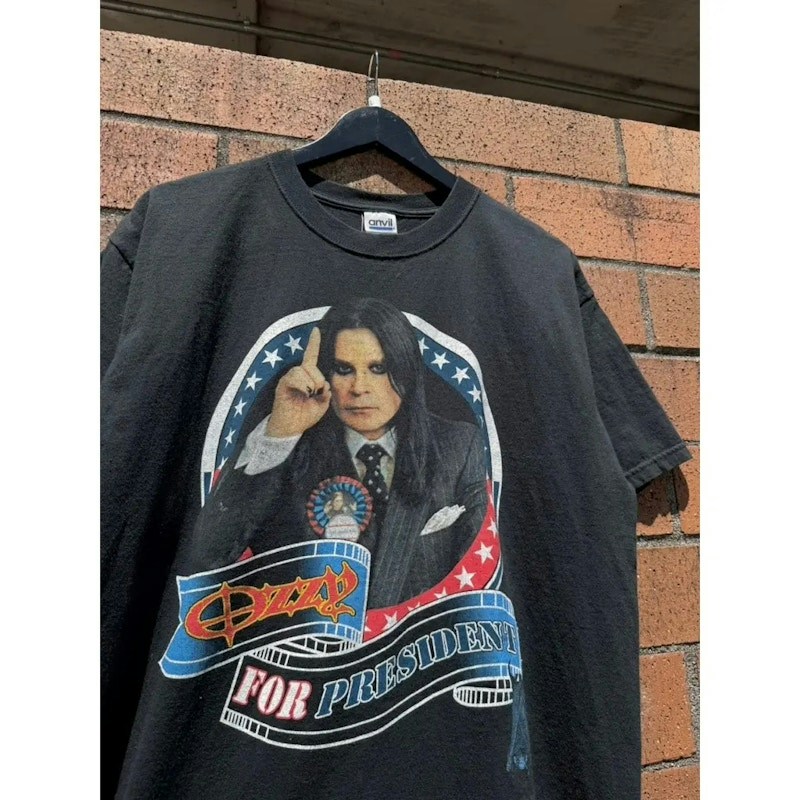 2004 Ozzfest Ozzy Osbourne for President Vintage Tee Shirt