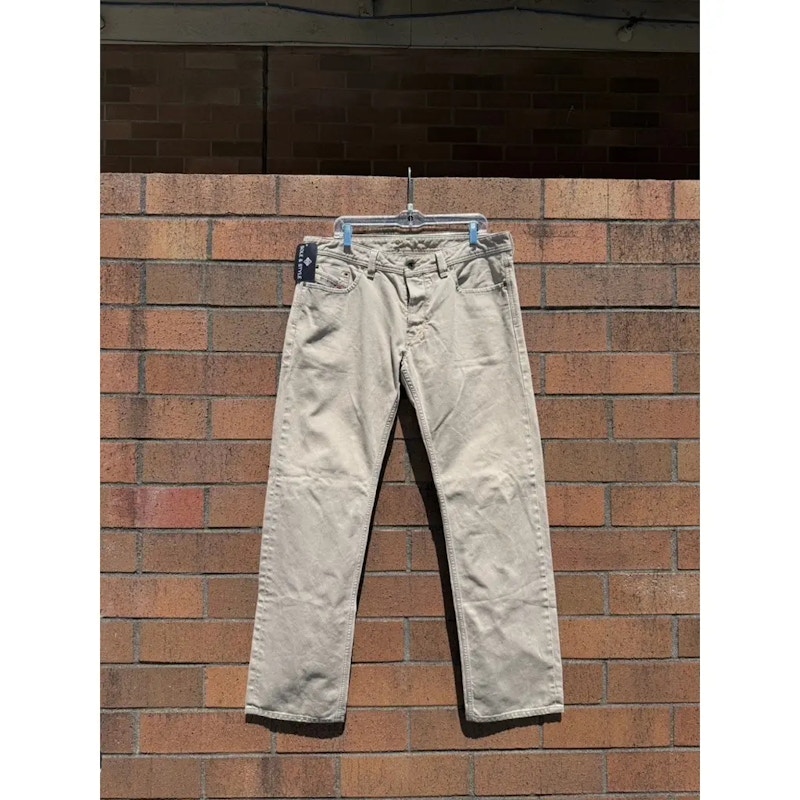 Y2K Diesel Larkee Vintage Straight Leg Beige Denim Jeans