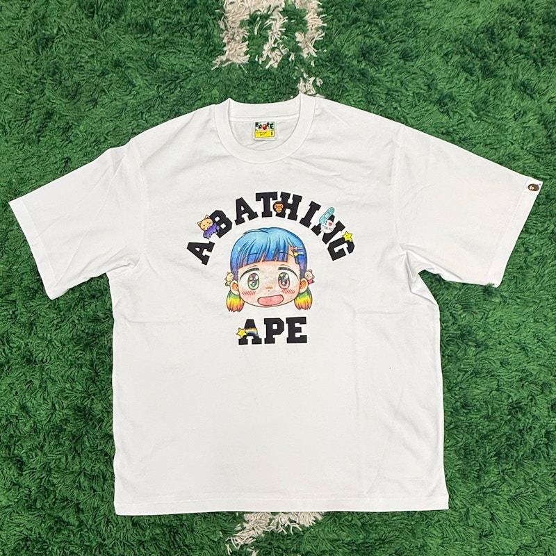 A Bathing Ape Anime Girl Graphic T-Shirt White