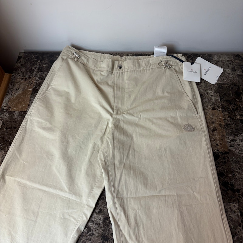 Moncler Cotton Canvas Pants Khaki