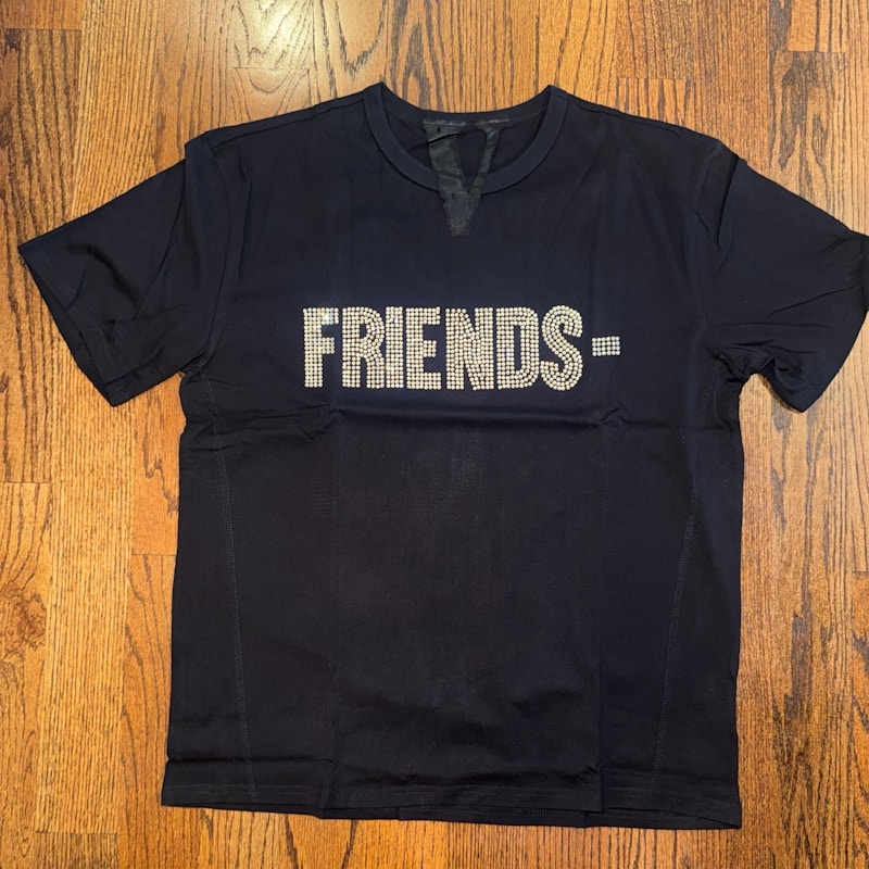 Vlone Friends Rhinestone T-Shirt Black