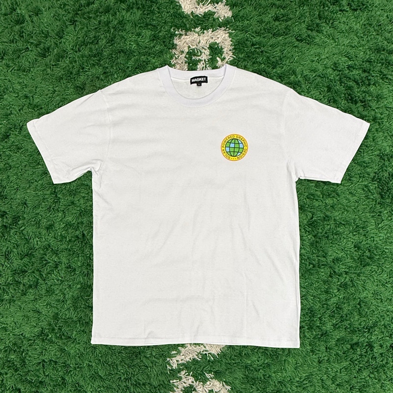Market Solar Powered Graphic Design T-Shirt White
