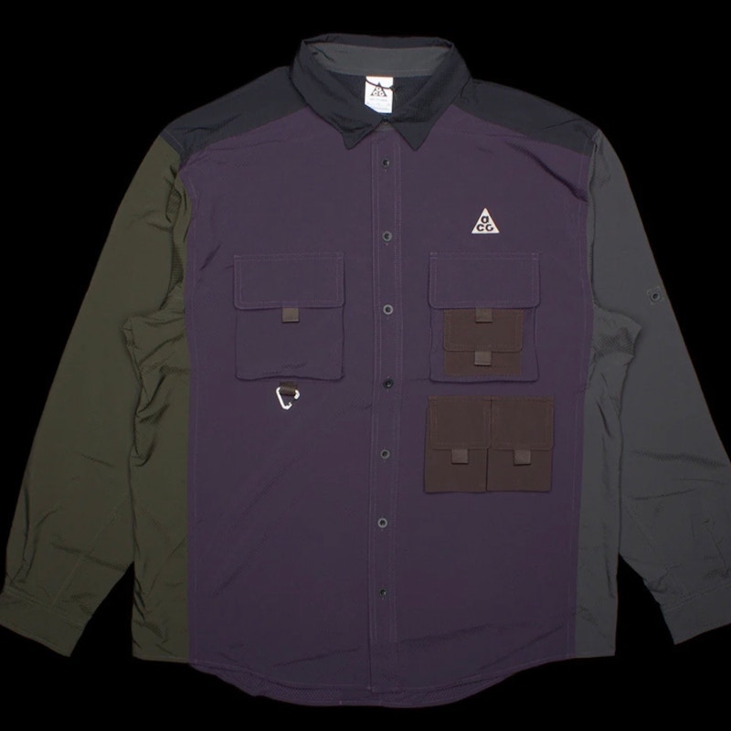 Nike ACG Dri-FIT ADV Button-Down Shirt Purple/Green