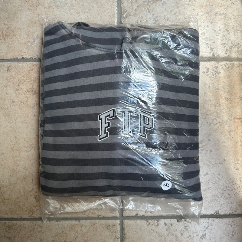FTP Striped Arch Logo Pullover (Gray)