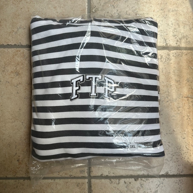 FTP Striped Arch Logo Pullover (White)