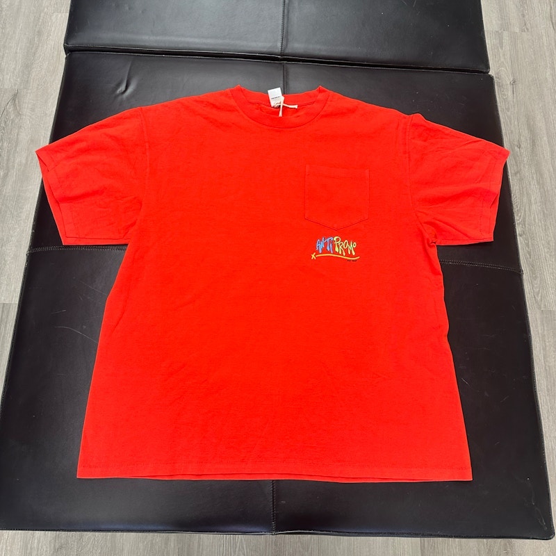 Anti Promo Graphic Pocket T-Shirt Red