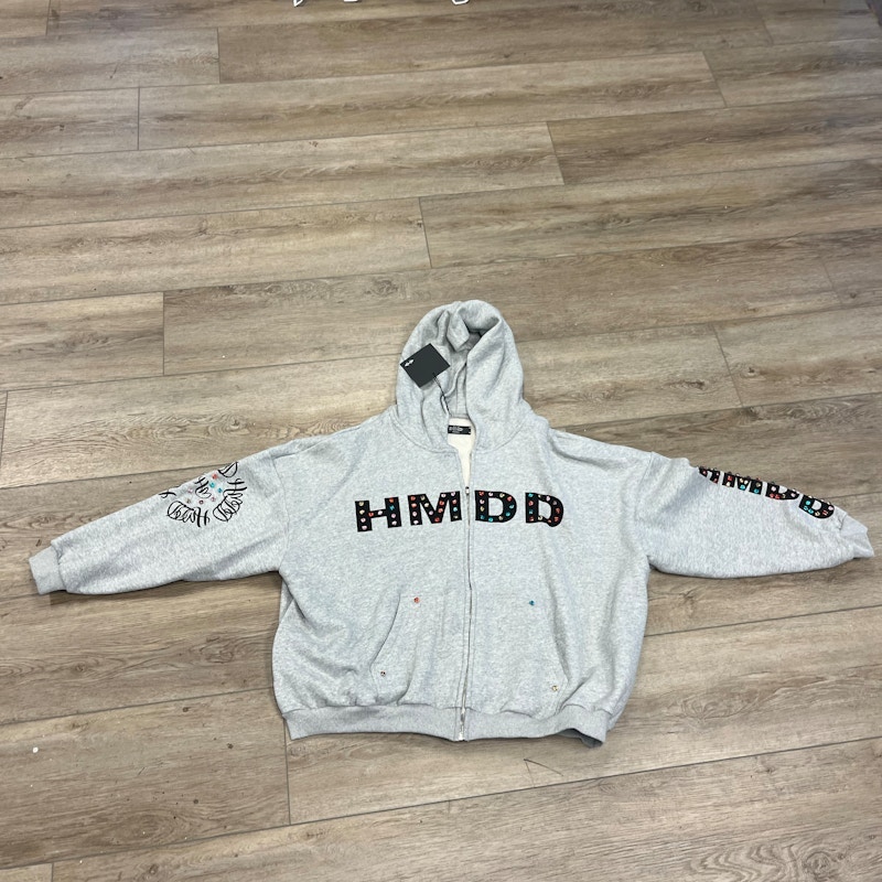 HMDD Chimstone Zip-Up Hoodie Grey