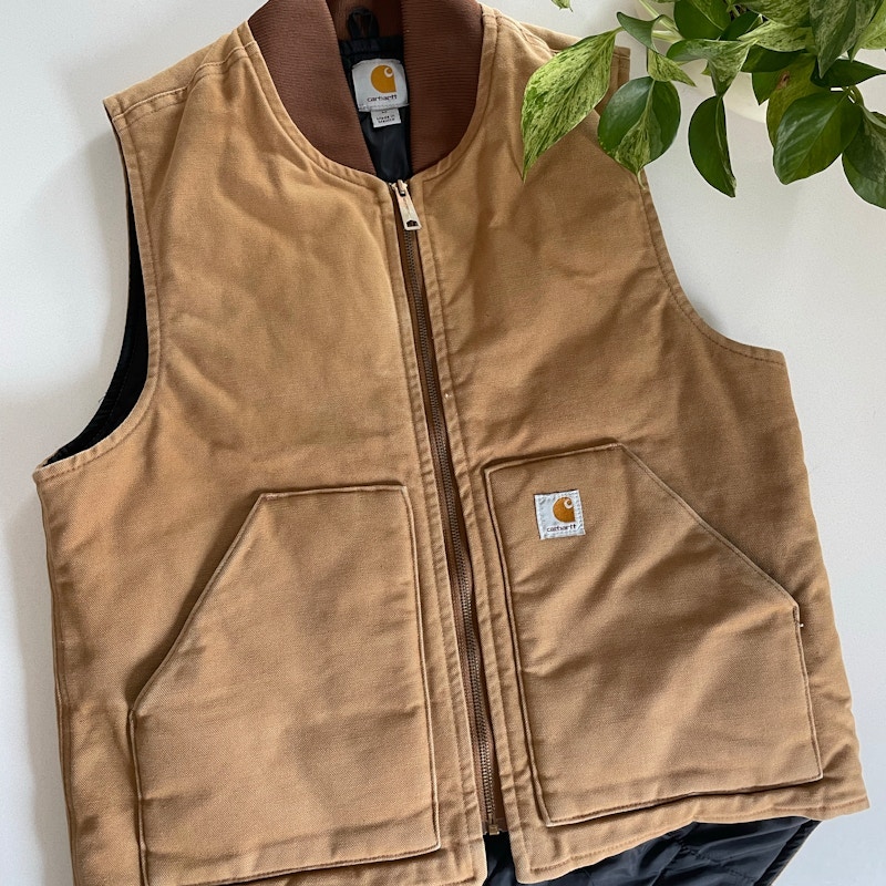 Carhartt Quilt-Lined Duck Vest Brown