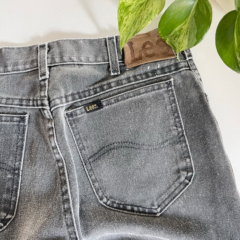 70s Faded Lee Riders Jeans Black