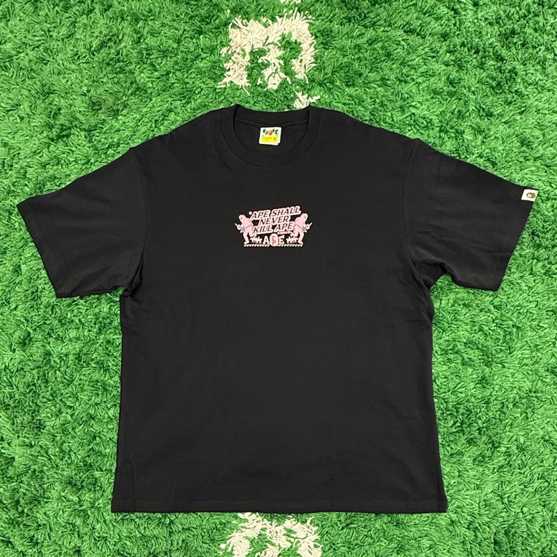 A Bathing Ape Ape Shall Never Kill Ape Tee Black