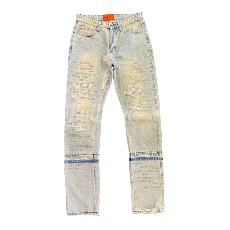 Who Decides War Studded Blue Denim Jeans
