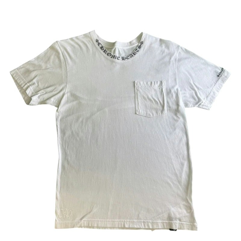 Chrome Hearts Neck Letters T-Shirt Black/White