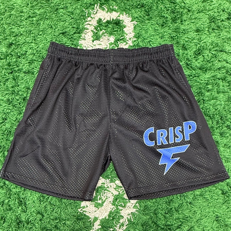 Crisp NYC Lightning Bolt Mesh Shorts Black