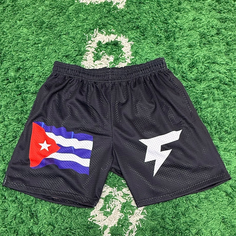 Crispy NYC Basic Mesh Shorts Cuba Flag