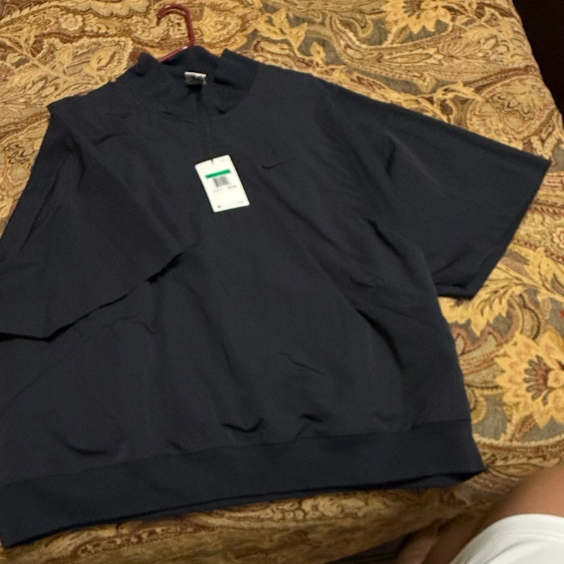 Nike Mock Neck Short Sleeve Top Navy