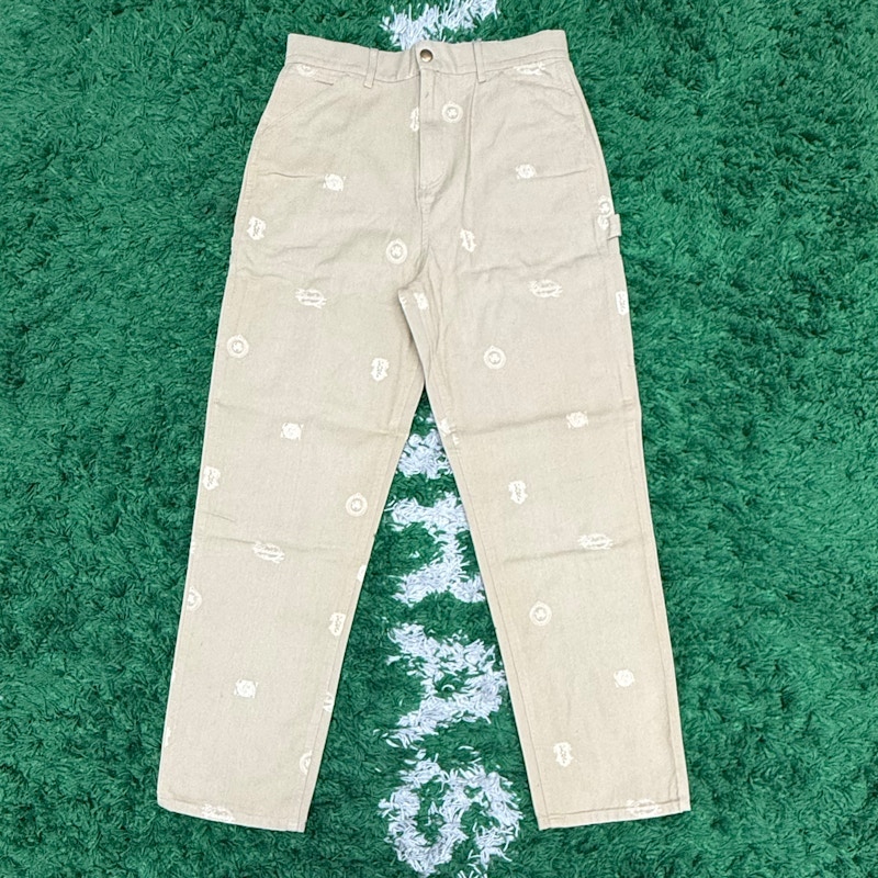 Sinclair All-Over Embroidered Pants Beige