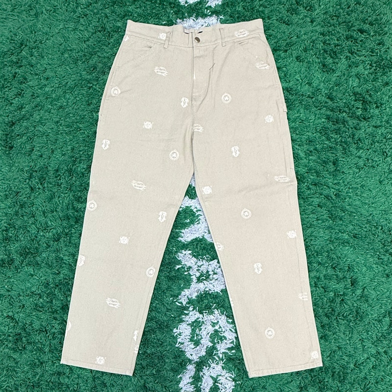Sinclair Monogram Double Knee Painter Pant Tan