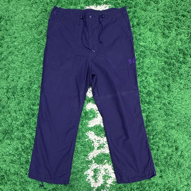 Needles Butterfly Embroidered Twill Trousers Purple
