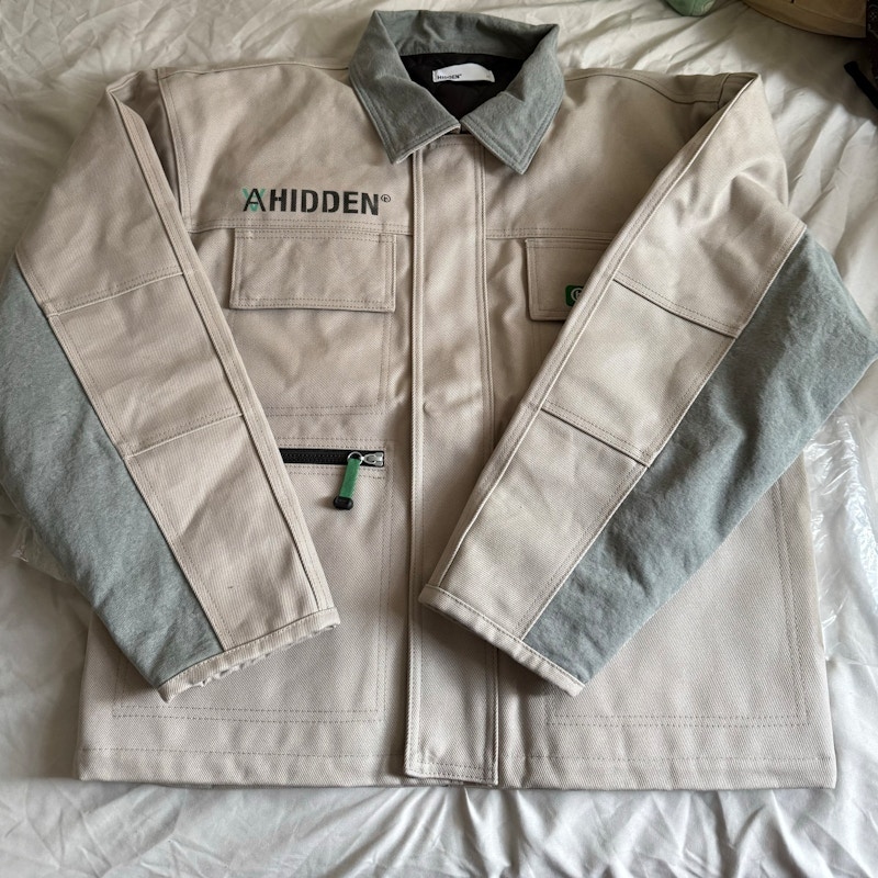 Hidden Canvas Work Jacket Beige
