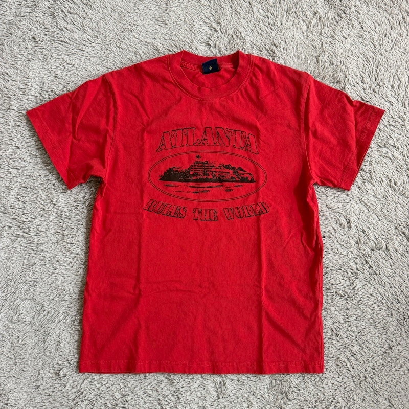 Corteiz Atlanta Rules The World T-Shirt Red