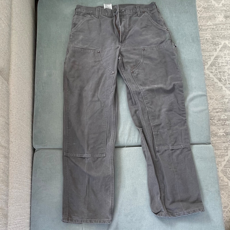 Carhartt Double Knee Work Pants Gray