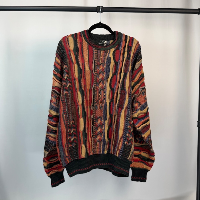 90s J. Ferrar Multi-Color 3D Knit Sweater