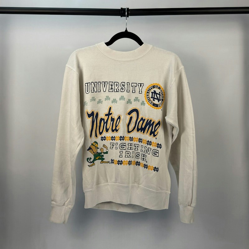 Notre Dame Fighting Irish Crewneck Sweatshirt White