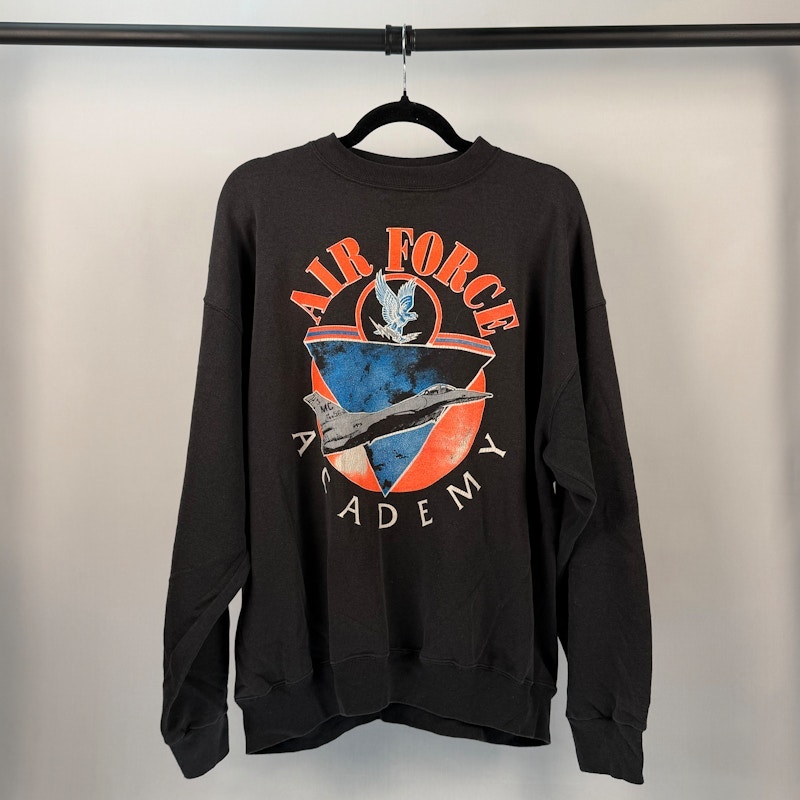 Air Force Academy Graphic Crewneck Sweatshirt Black