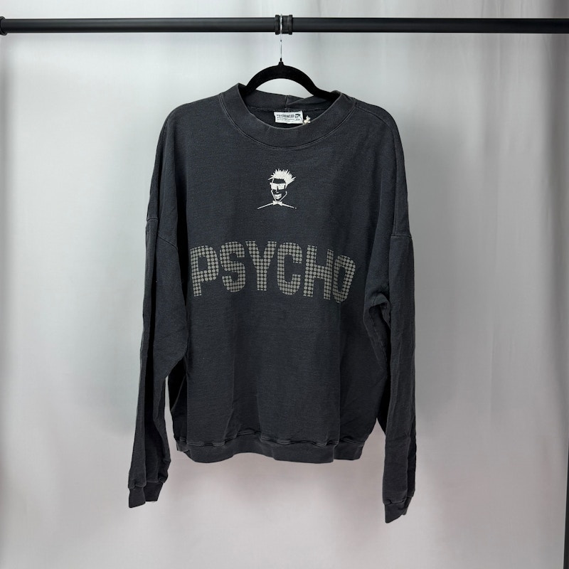 90s Psychowear Psycho Crewneck Sweatshirt Black