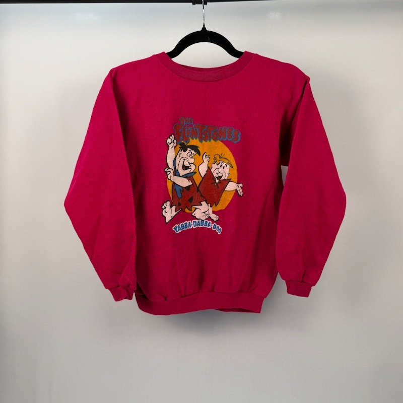 The Flintstones Graphic Crewneck Sweatshirt Pink