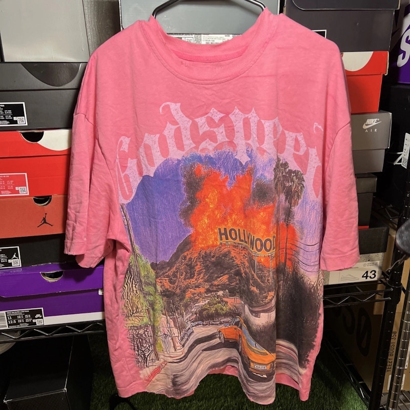 Godspeed Hollywood Graphic T-Shirt Pink