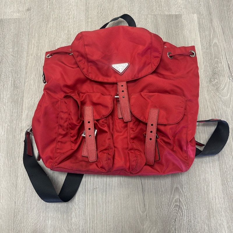 Prada Nylon Backpack Red