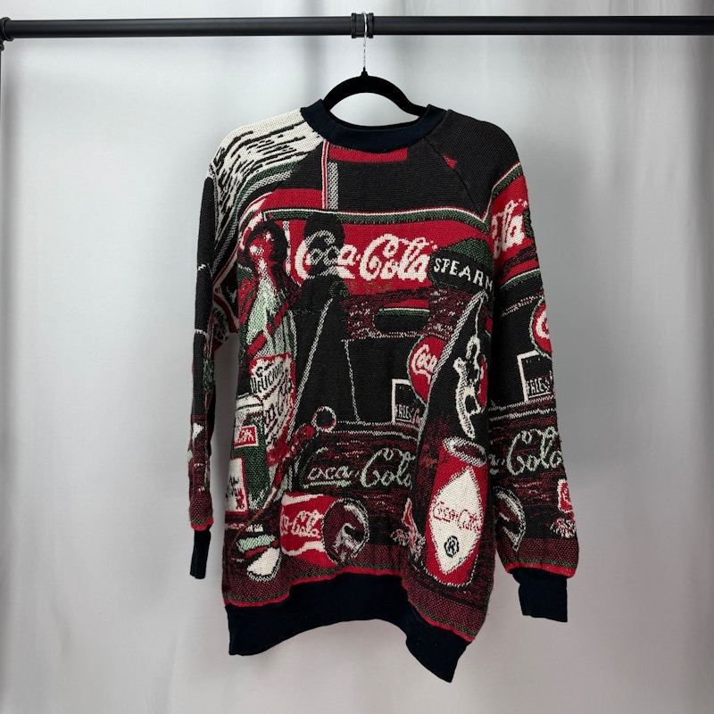 90s Coca-Cola All-Over Print Knit Sweater
