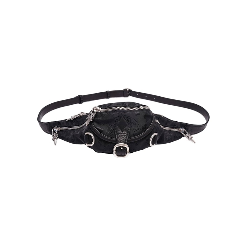 Chrome Hearts Stencil Nylon Snat Pack Bag Mini Black